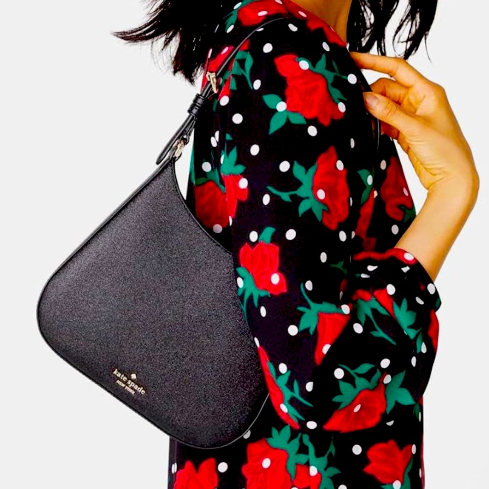 Kate Spade New York Glimmer Glitter Shoulder Bag in Black NWT - Picture 11 of 11